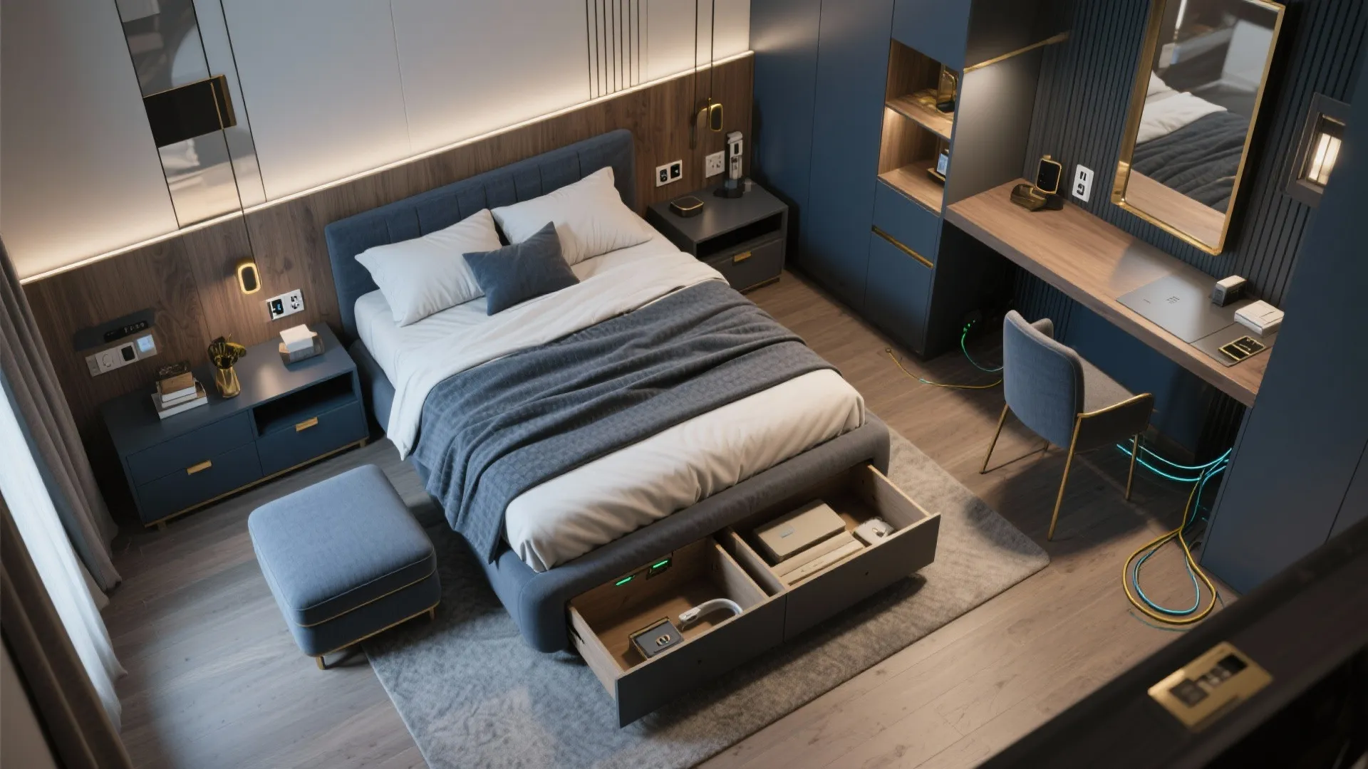 5. Choose multi-functional furniture and tech-friendly details