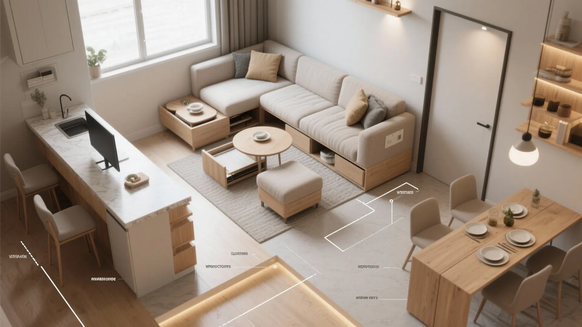 3. Multifunctional Furniture: Seats that Store, Tables that Expand