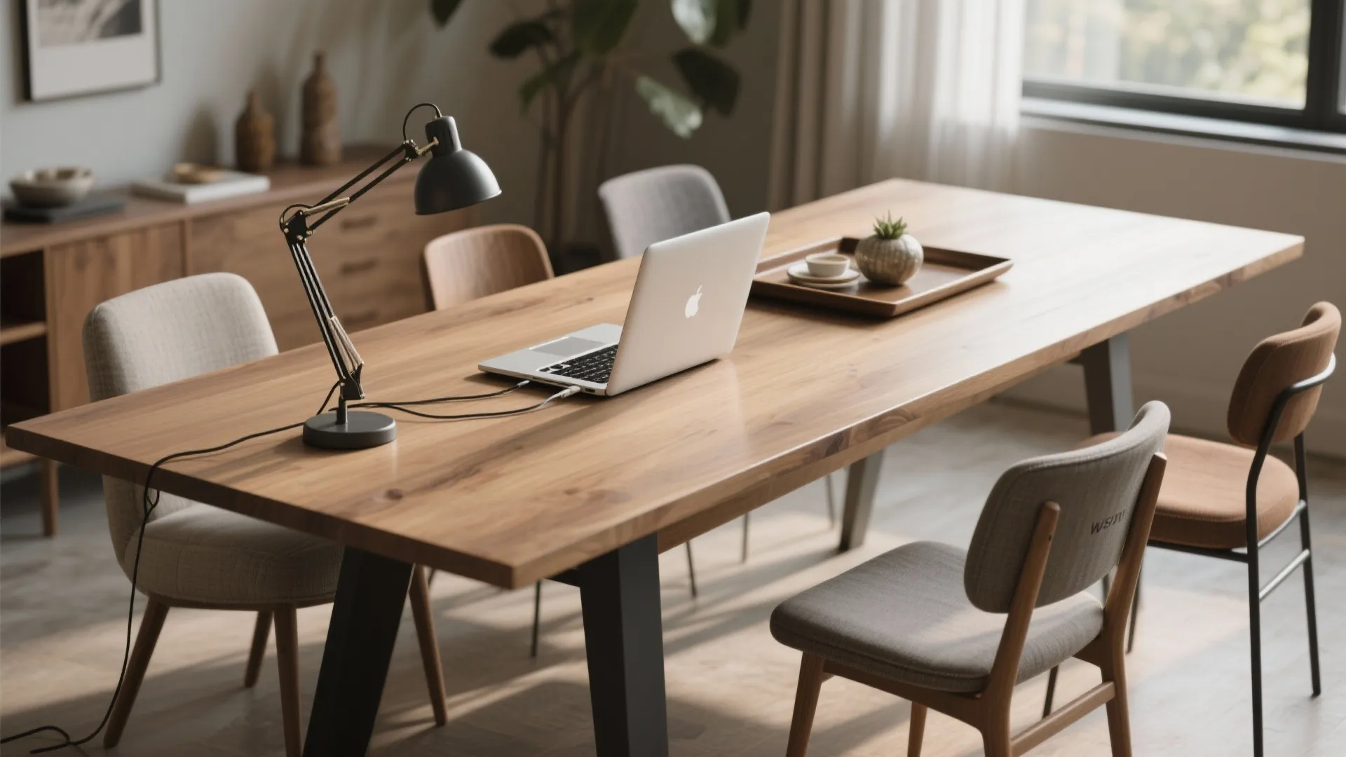 3. Make it multi-functional: dining, work, and display