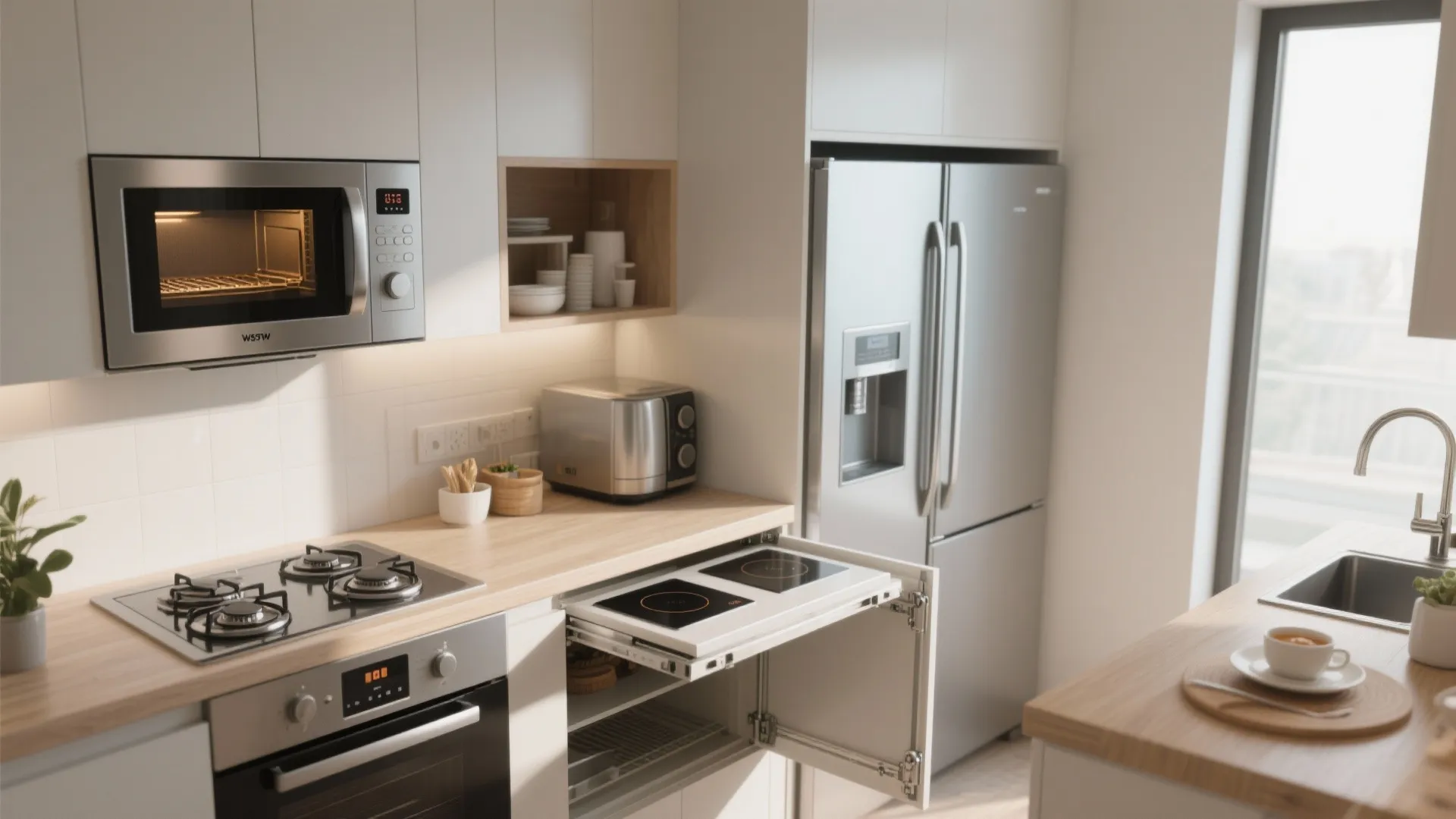 Multi-Functional Appliances and Foldaway Counters