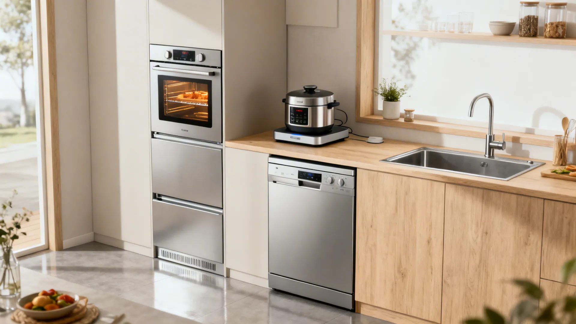Multi‑functional appliances: combi ovens, drawer dishwashers, and all‑in‑one cookers