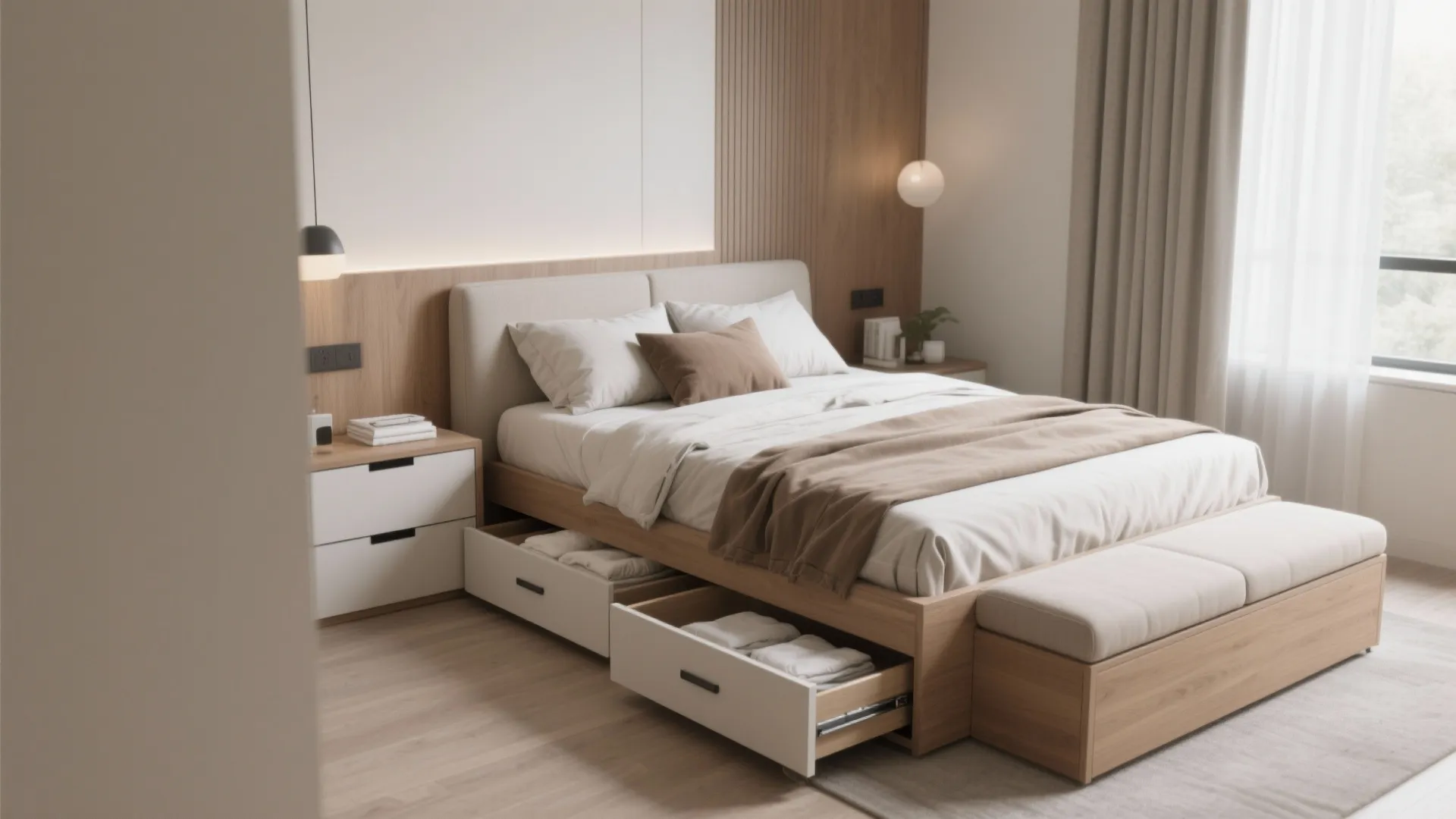 Smart multifunction pieces that double storage and comfort