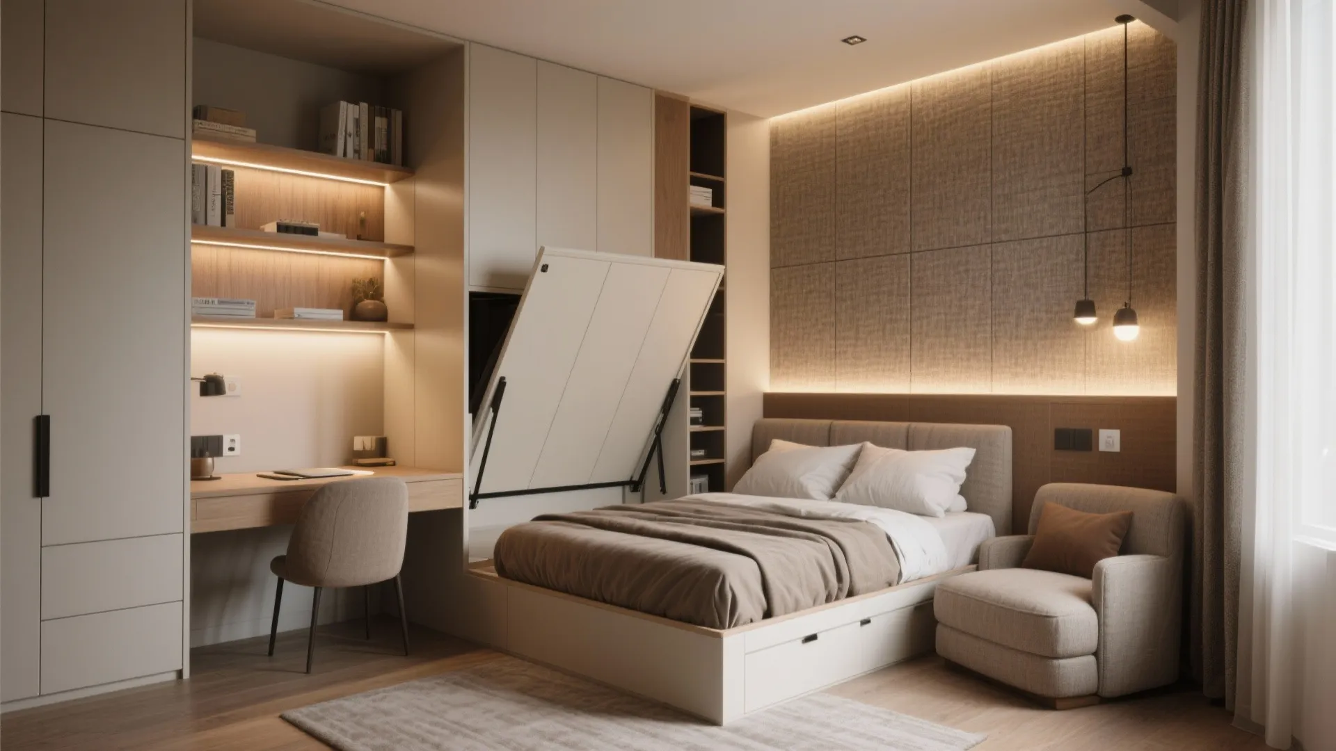 2. Stackable multifunctional bedrooms