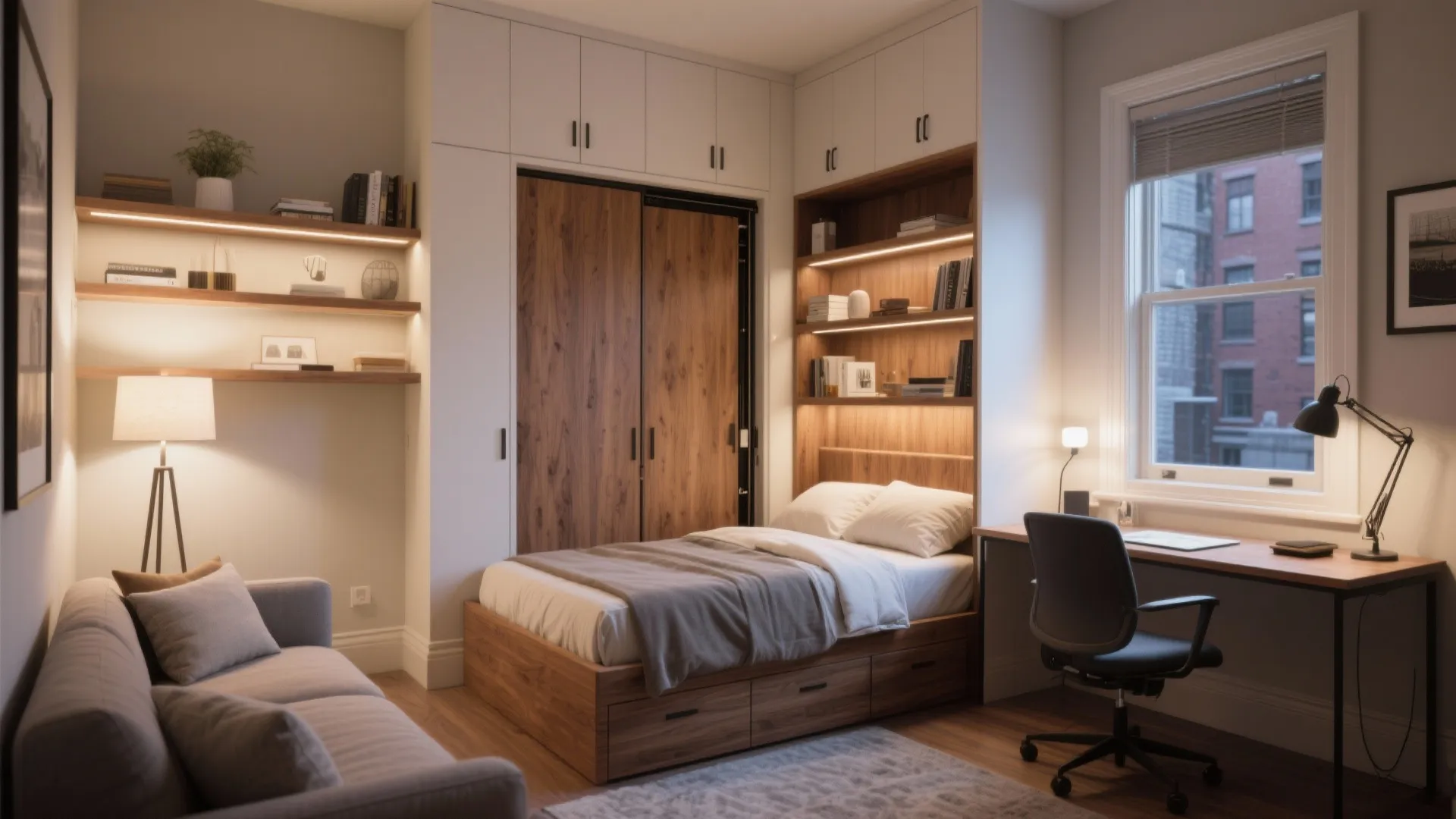 2. Make the second bedroom a multifunctional hub