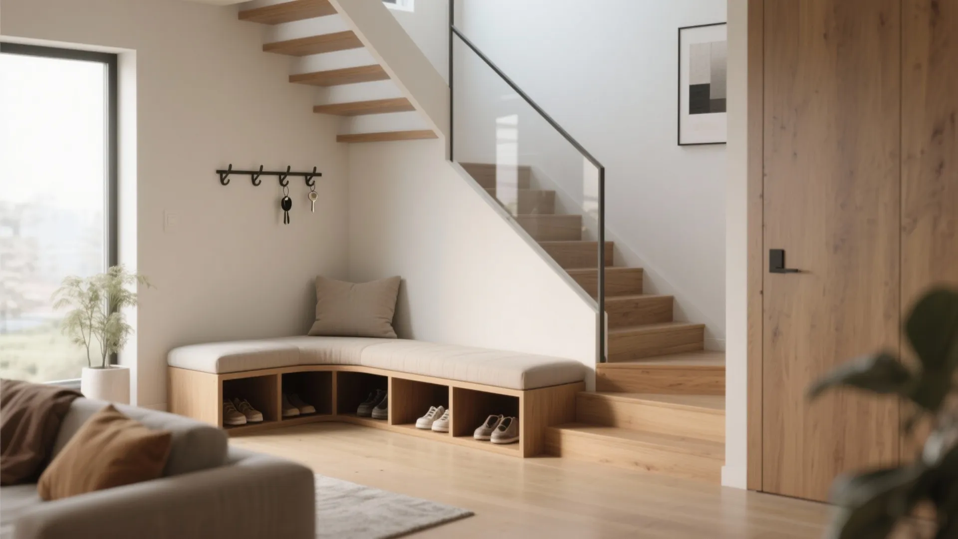 2. Create a multifunctional bench and circulation zone