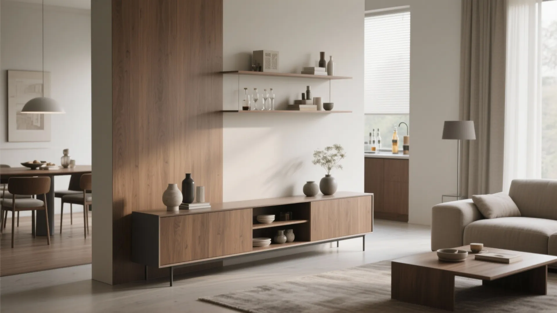 2. Use multi-functional furniture as a buffer