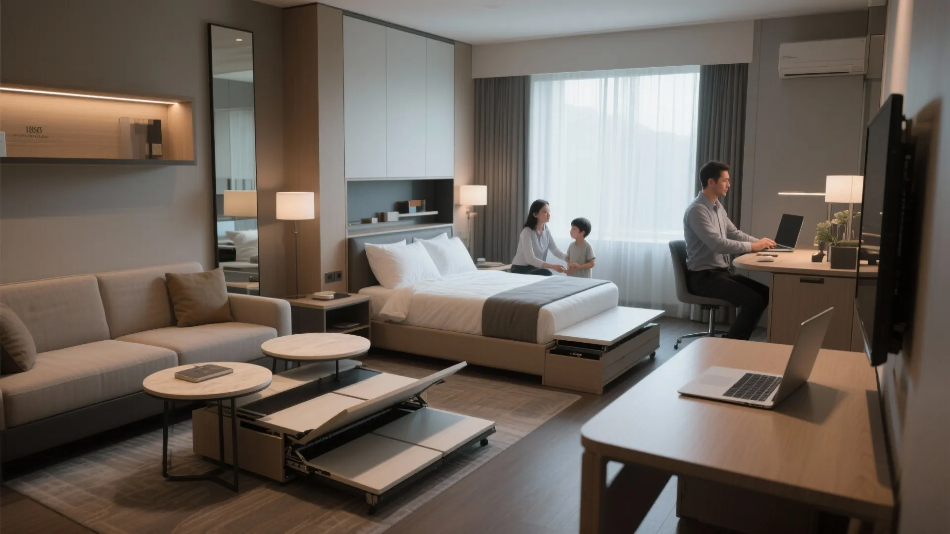 4. Multi-functional furniture for suites that host