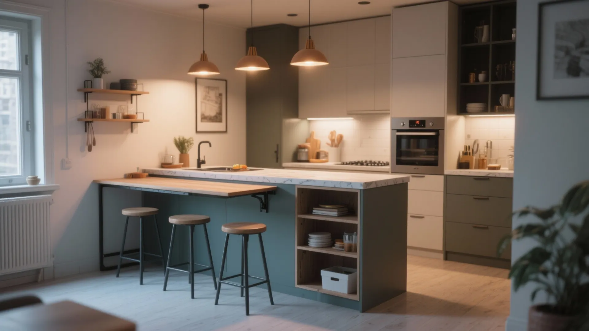 4. Make a Multifunctional Island or Foldable Table