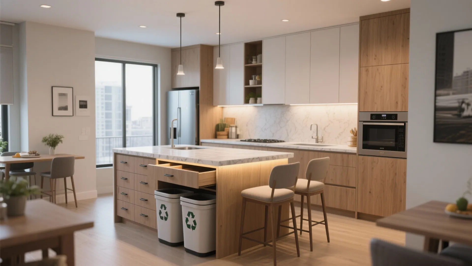 5. Multi-Functional Island with Storage