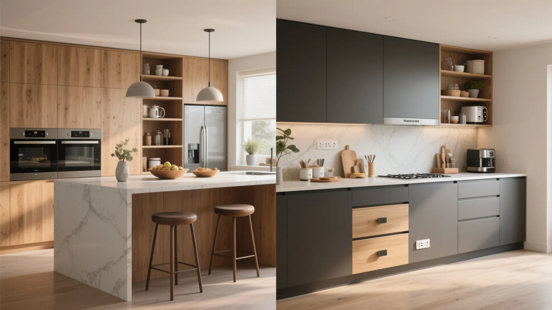 5. Multi-function islands: dining, prep, storage