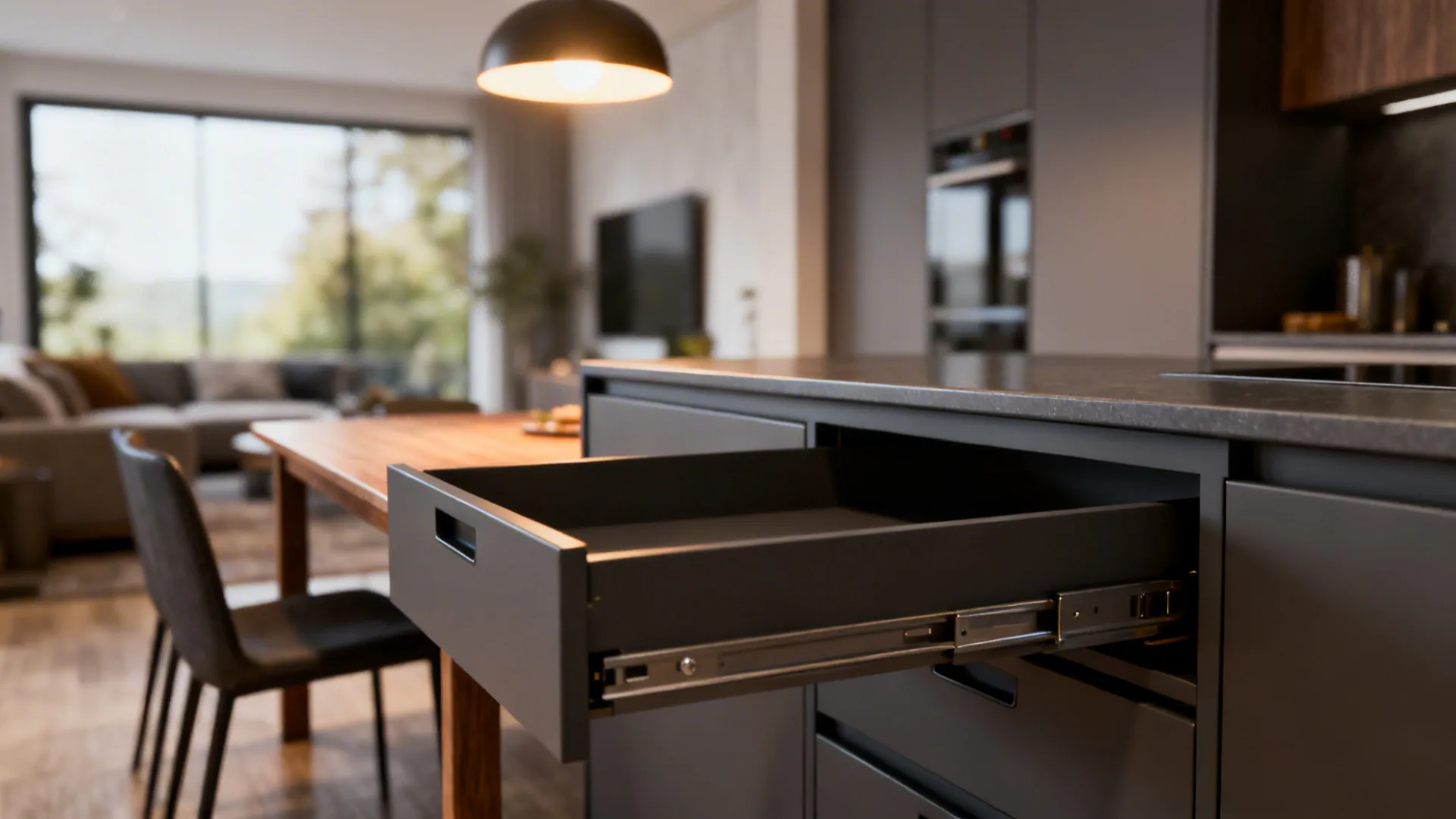 2. Use a multifunctional island as the centerpiece