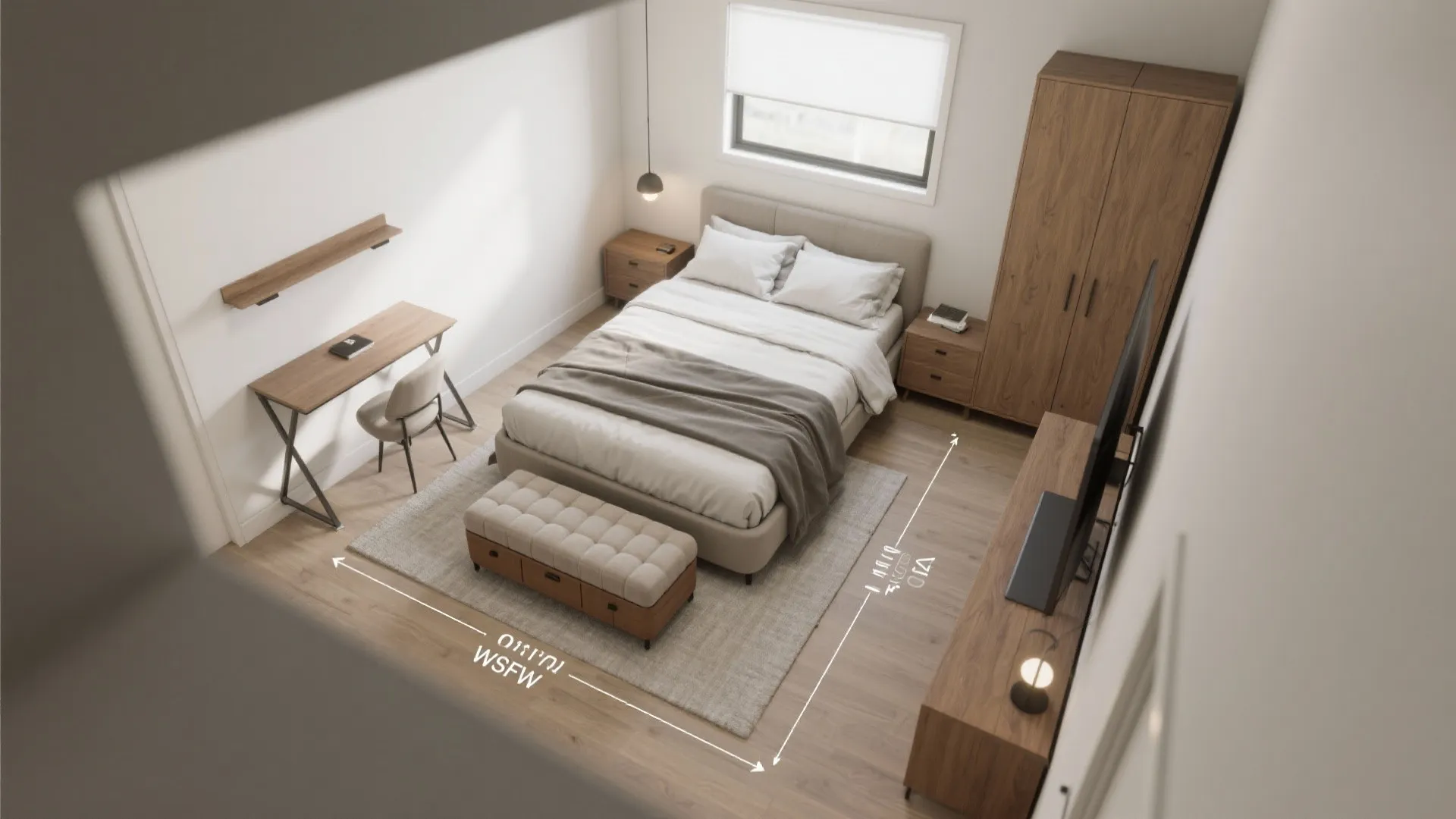 3. Choose multi-function furniture and clear pathways