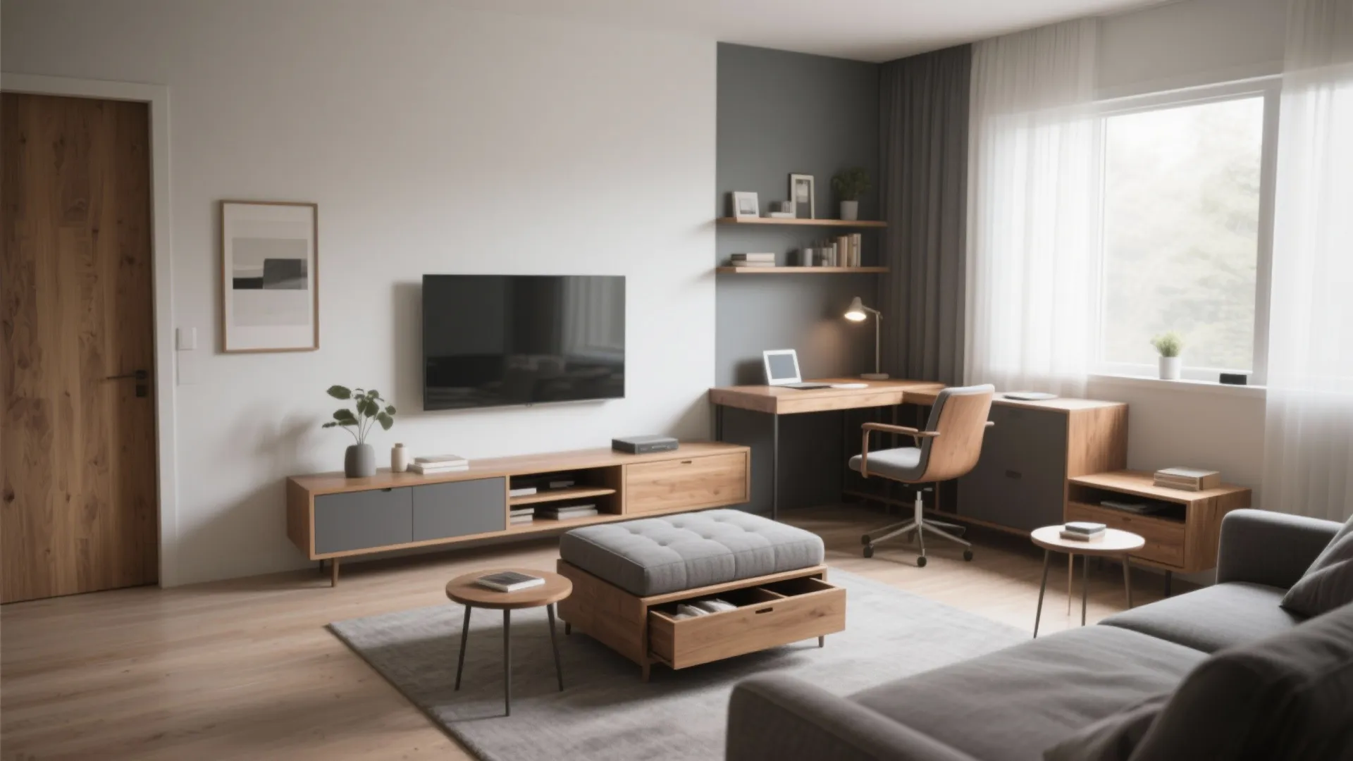 4. Multifunction pieces keep the footprint small