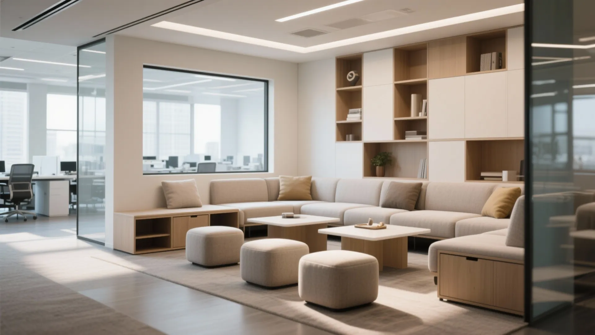 5. Lounge with Multifunctional Seating