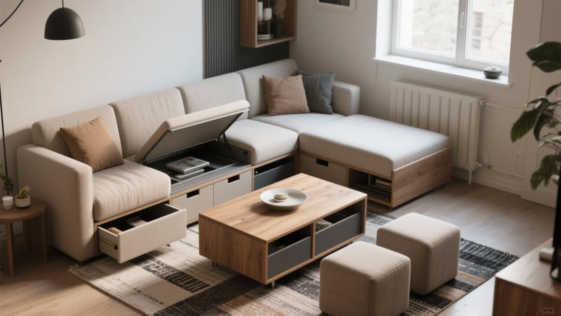 1. Pick multifunctional furniture