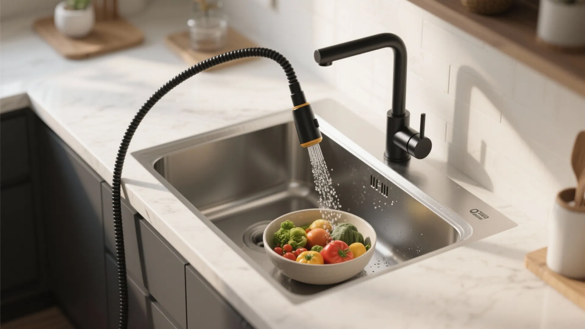5. Consider a multifunction sprayer for small kitchens