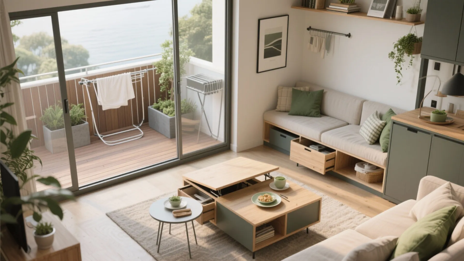 Multi-functional furniture and balcony hacks