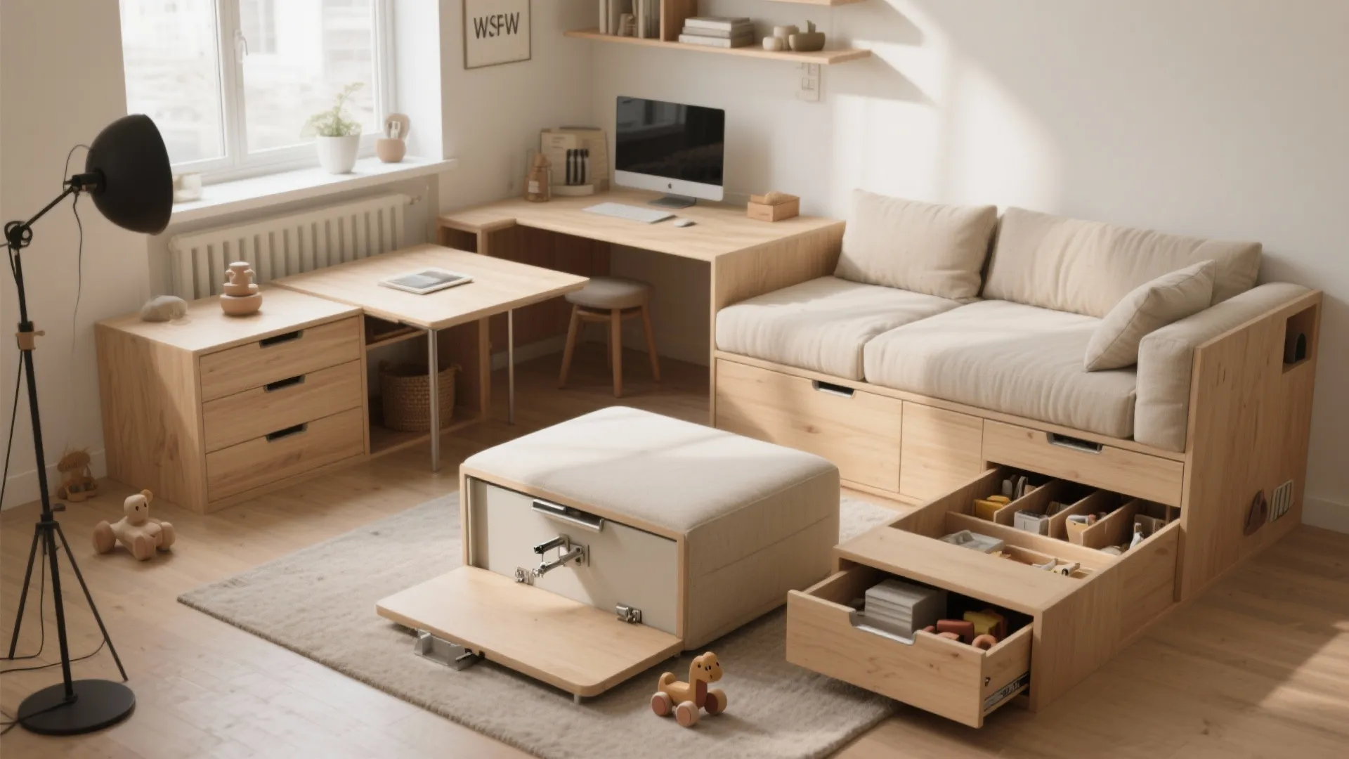 1. Embrace multifunctional furniture