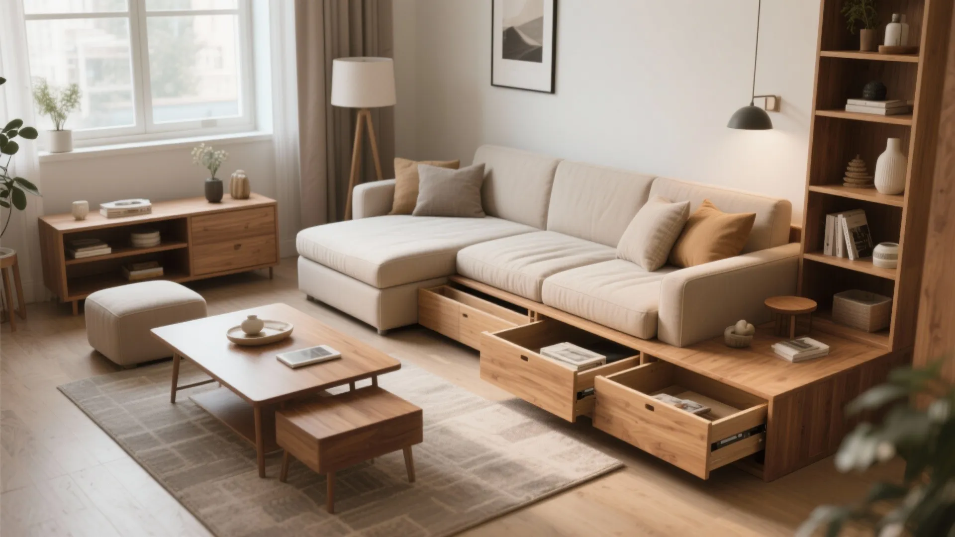 1. Choose multifunctional furniture