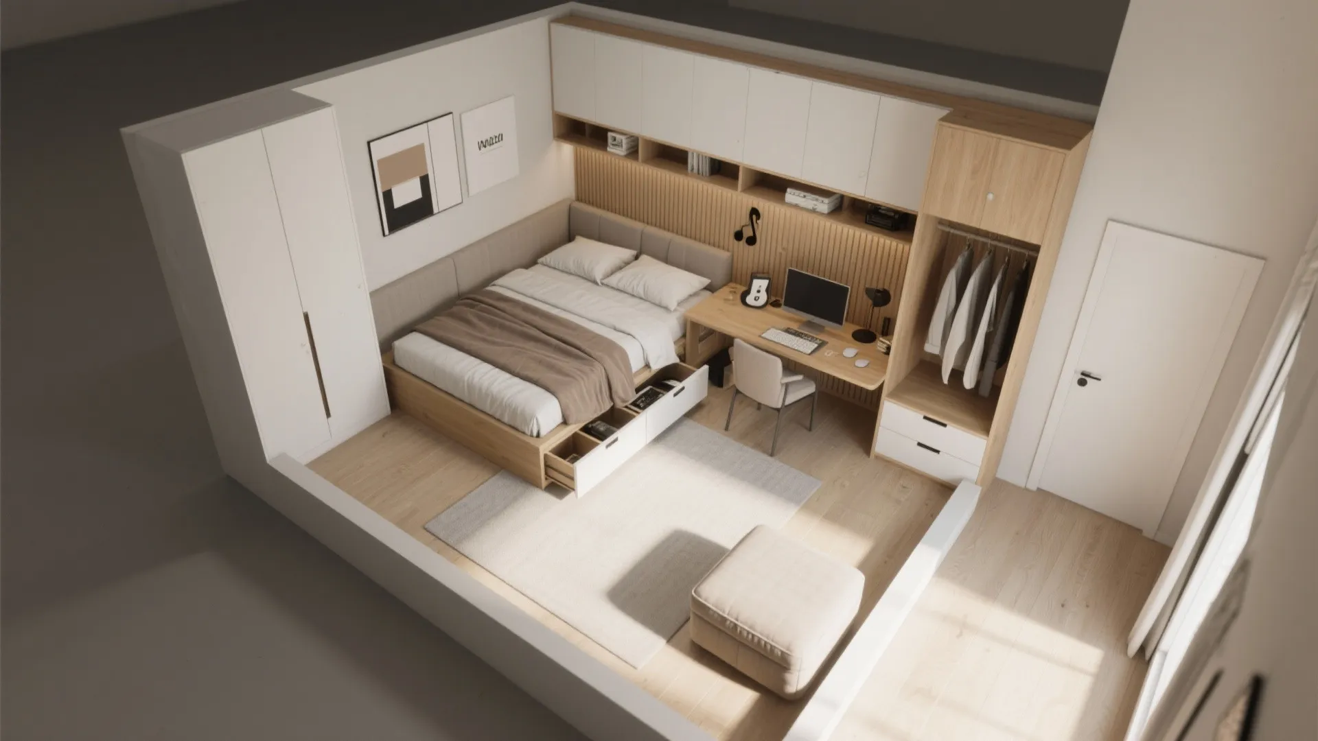 3. Multifunctional furniture and hidden storage