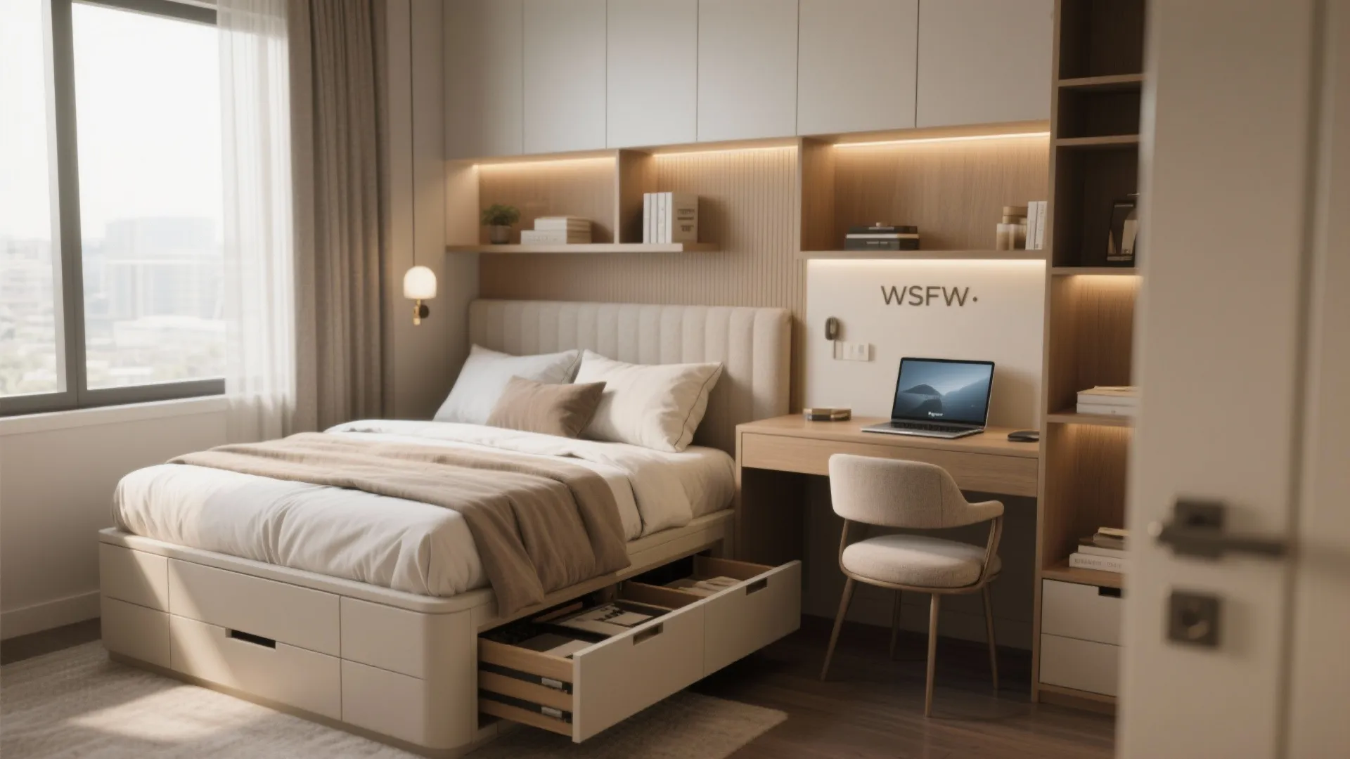2. Multifunctional bedroom furniture