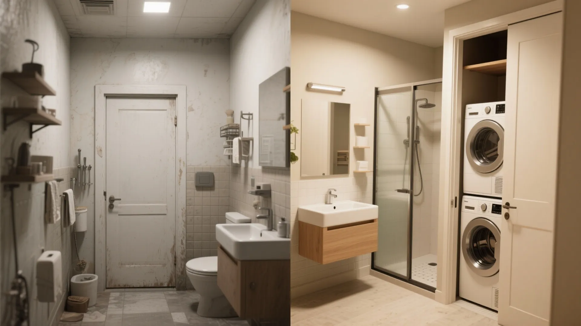 5. Multifunctional fixtures for tiny baths