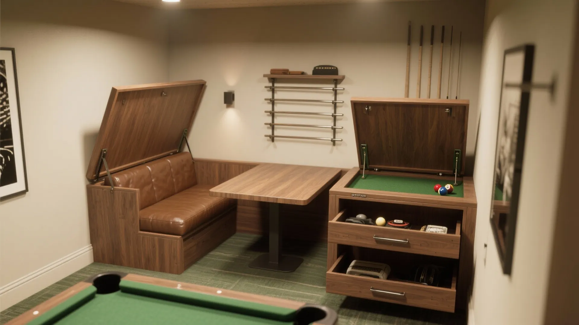 3. Use multifunctional furniture and clever surfaces