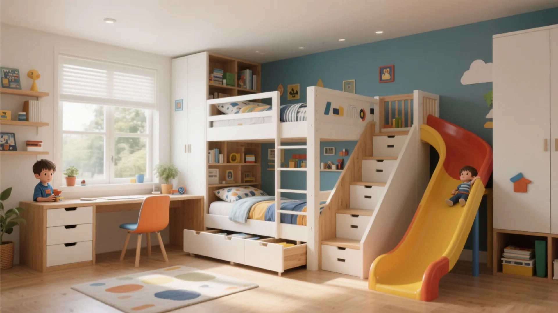 Multi-functional bunk beds