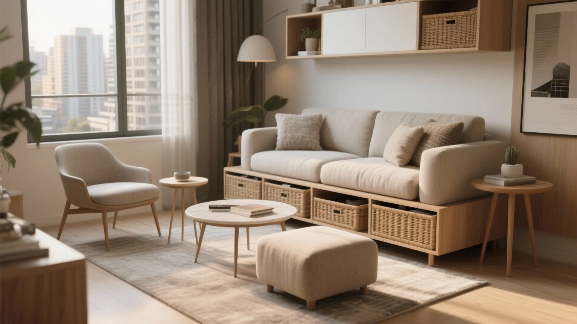 2. Multi-functional furniture that looks intentional