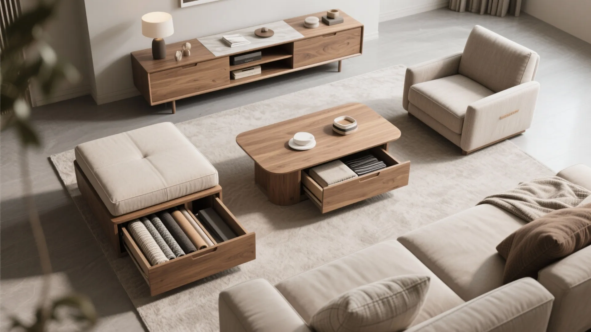 7. Multi-Functional Furniture Mix