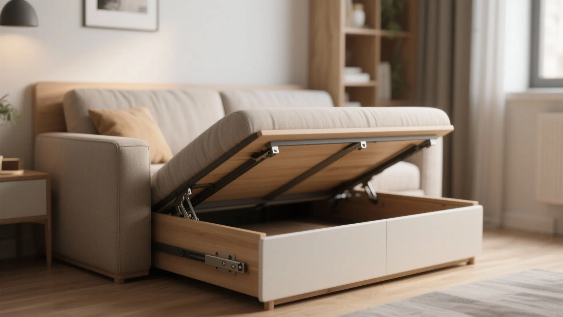 1. Use multifunctional furniture to double every inch