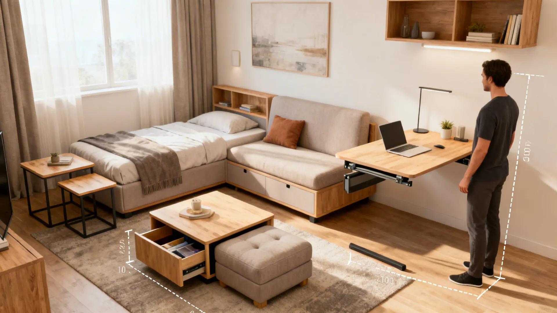 2. Multi-functional furniture