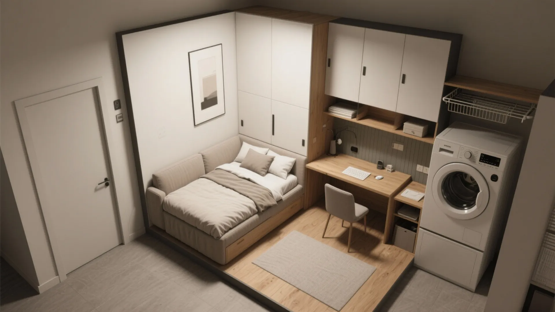 3. Convert one bedroom into a multifunctional hub