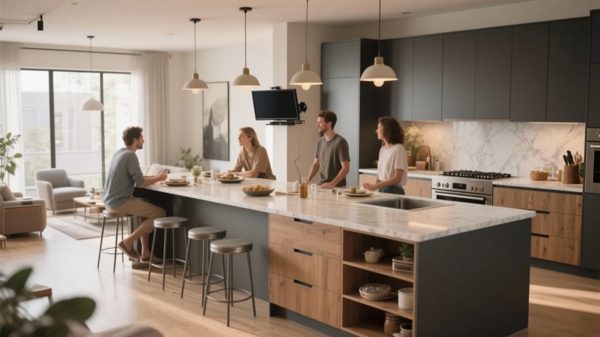 2. Make the island multifunctional