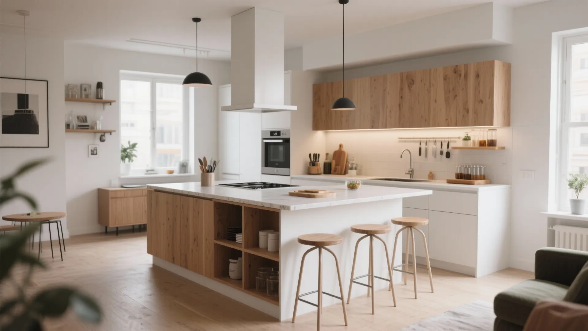 2. Multifunctional Kitchen Island