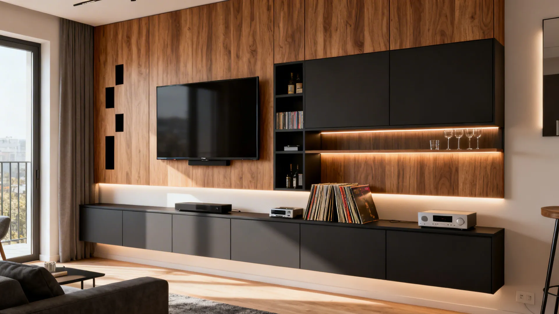 2. Multifunctional media wall