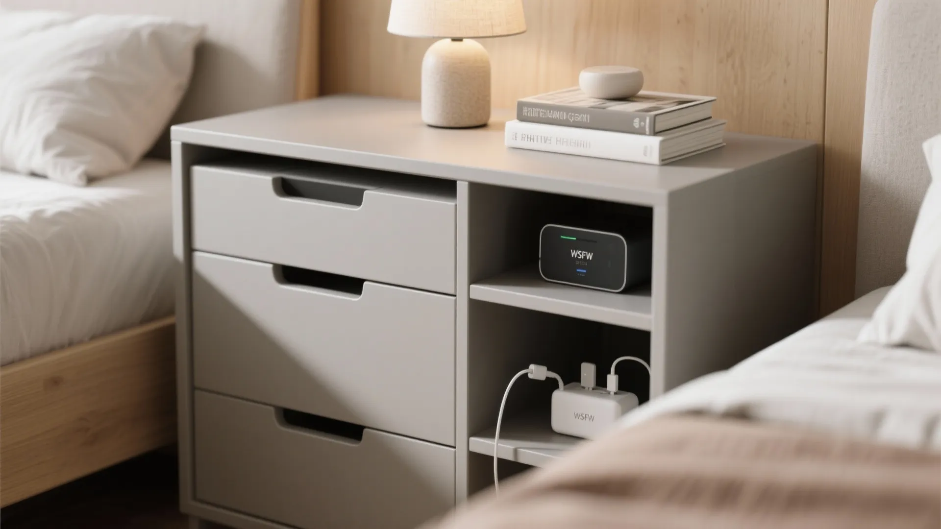 2. Multifunctional Nightstands