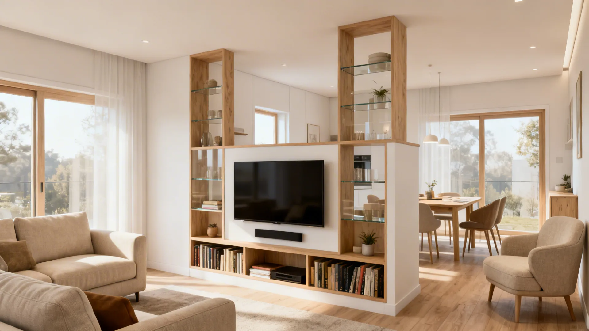 4. TV as Part of a Multifunctional Partition