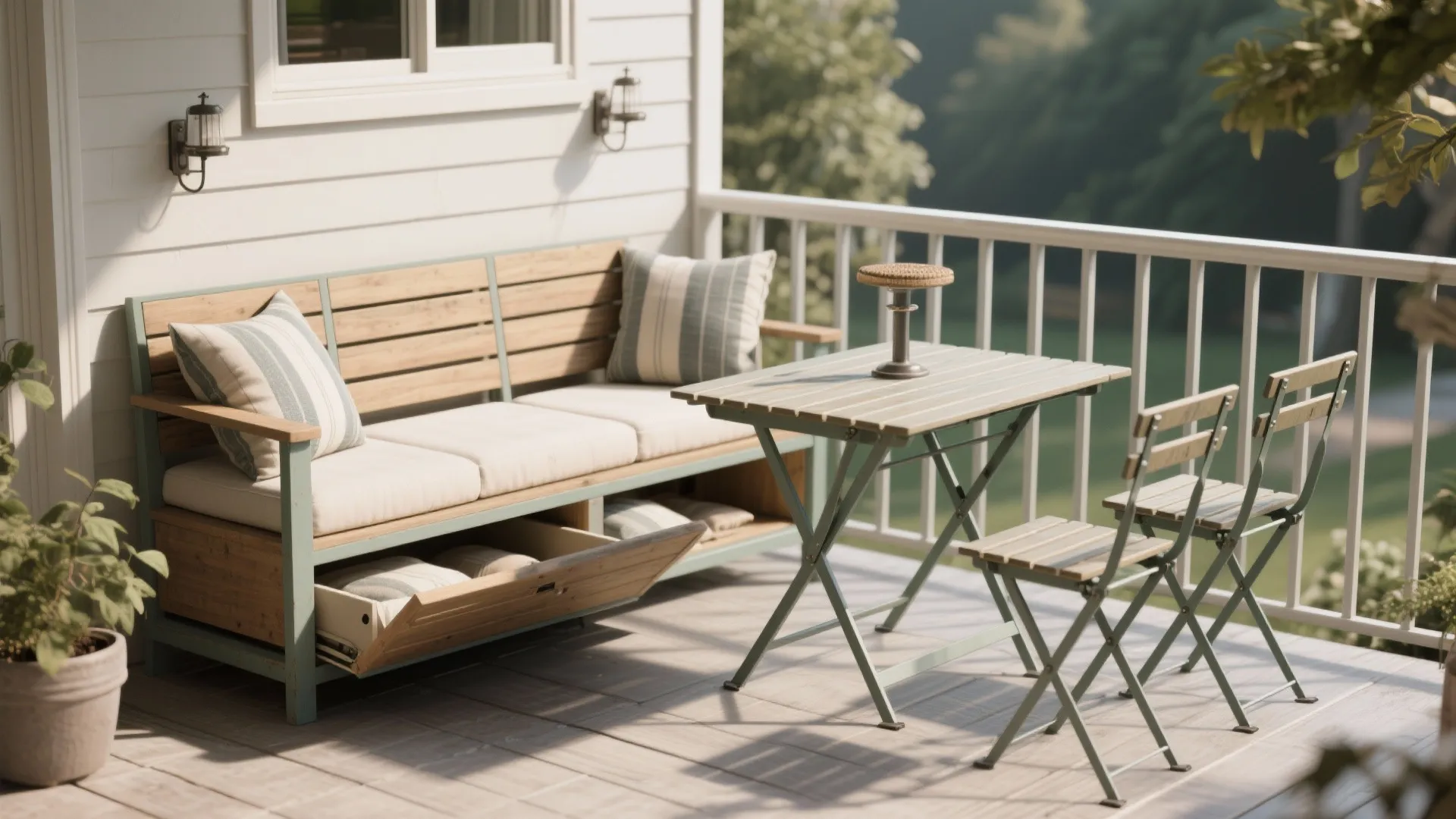 2. Multifunctional seating and folding furniture