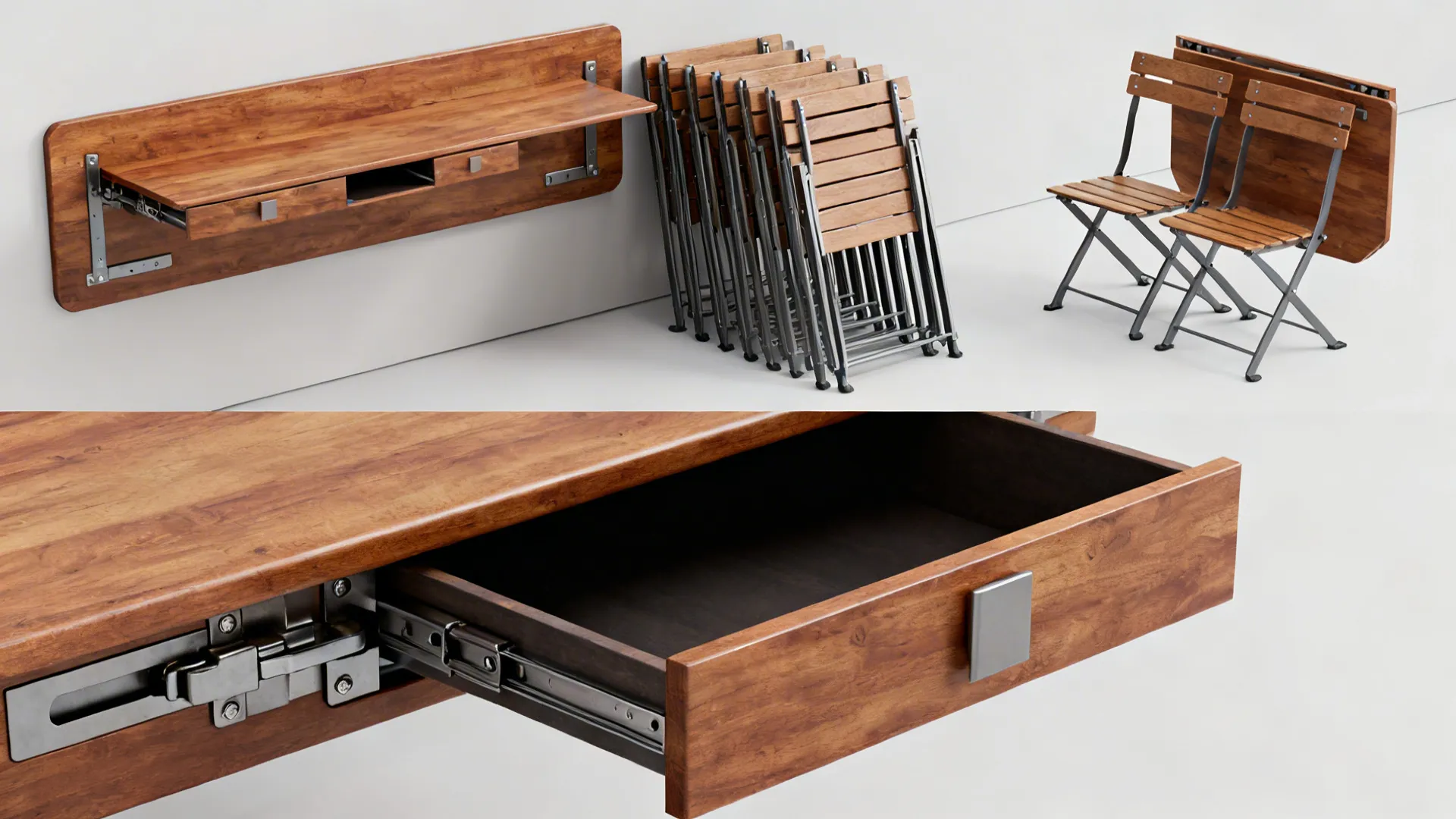 5. Multi-functional table with storage or fold-down features