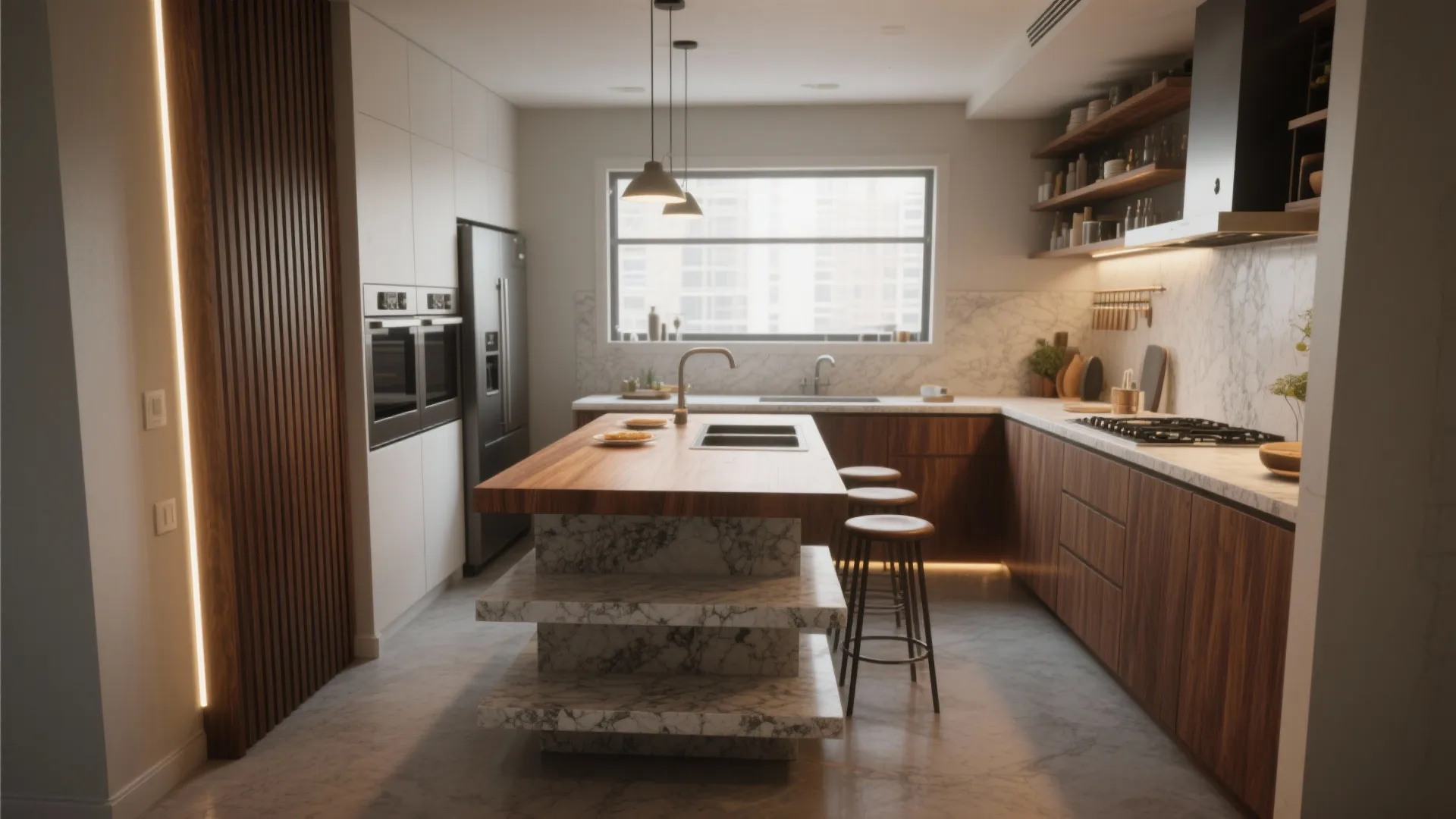 1. Multi-level Island: Separate prep from play