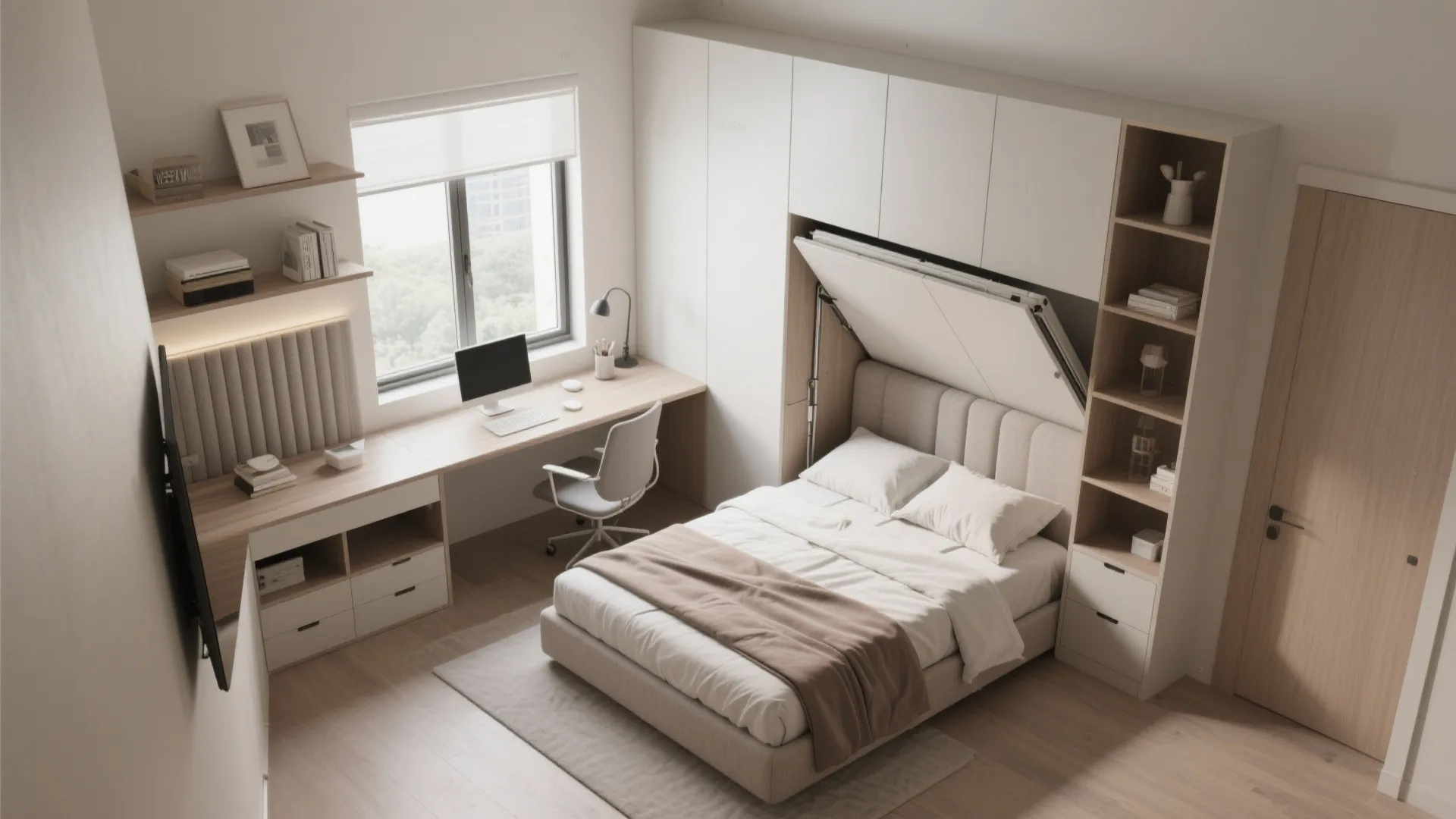 3. Multiplatform bedroom layouts (guest + home office)