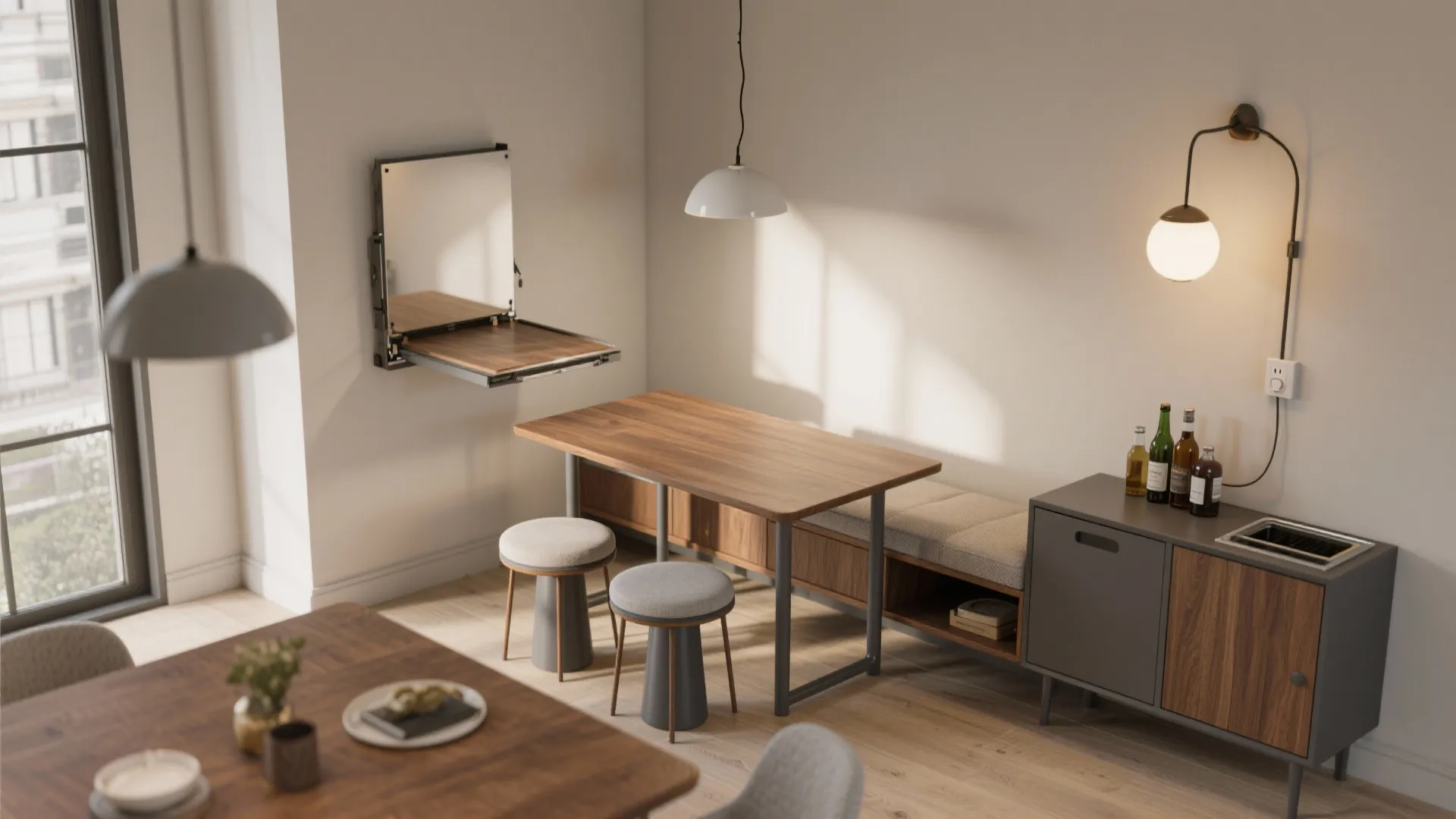 Multipurpose Furnishings and Smart Lighting