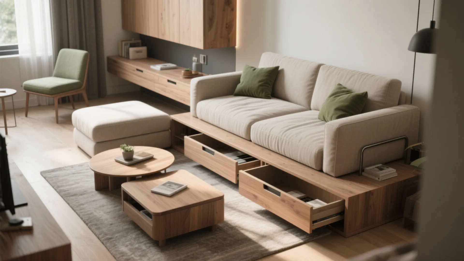 1. Choose multipurpose furniture