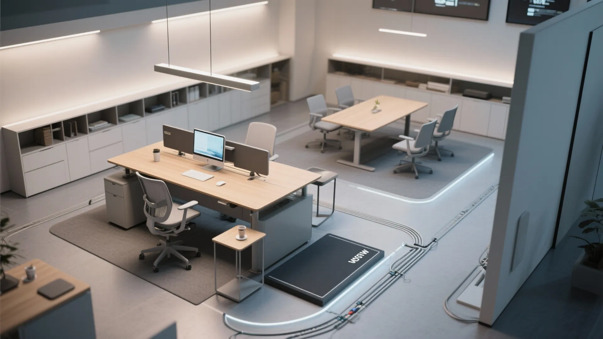 3. Multipurpose Desk Zone with Standing Options