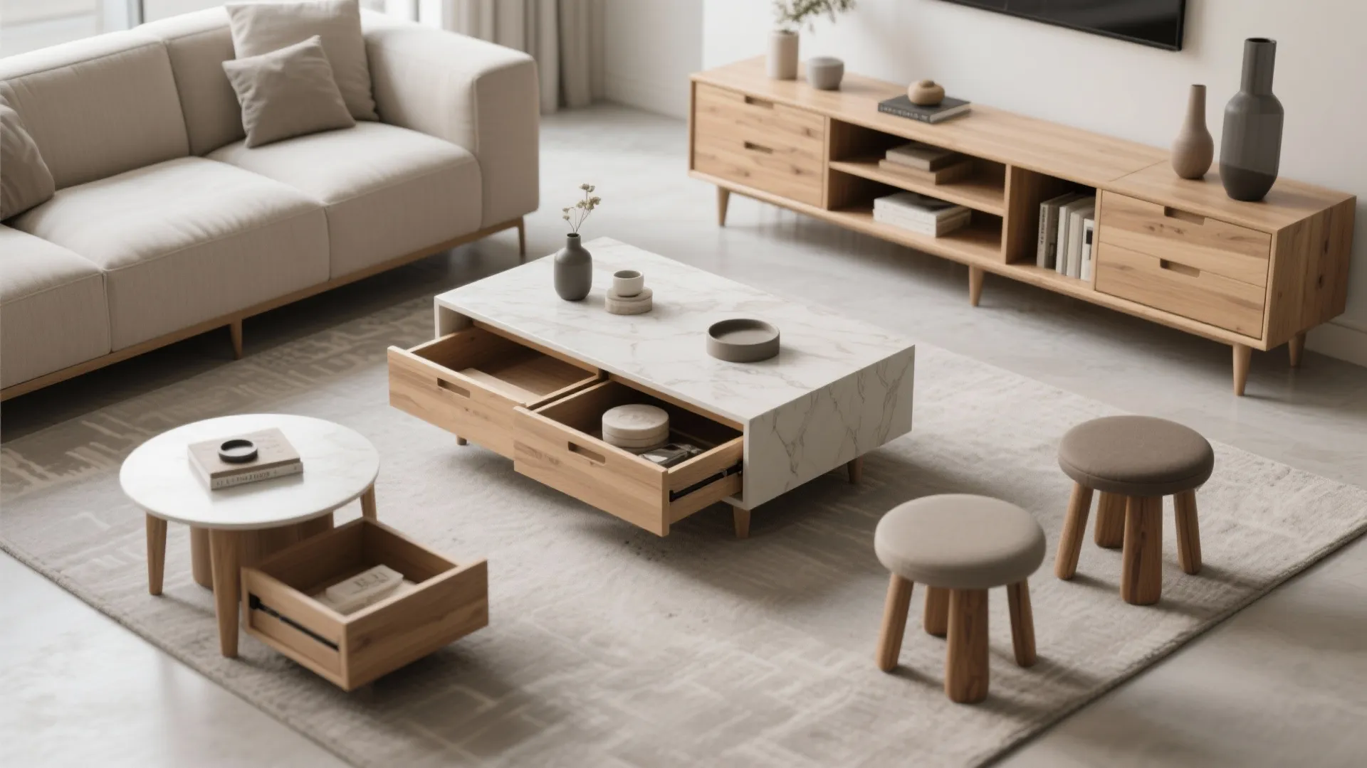 7. Multipurpose Furniture Pieces