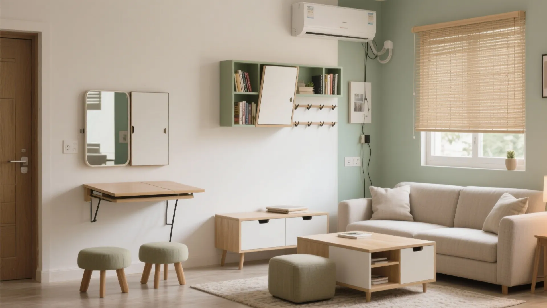 Multipurpose furniture that folds and hides