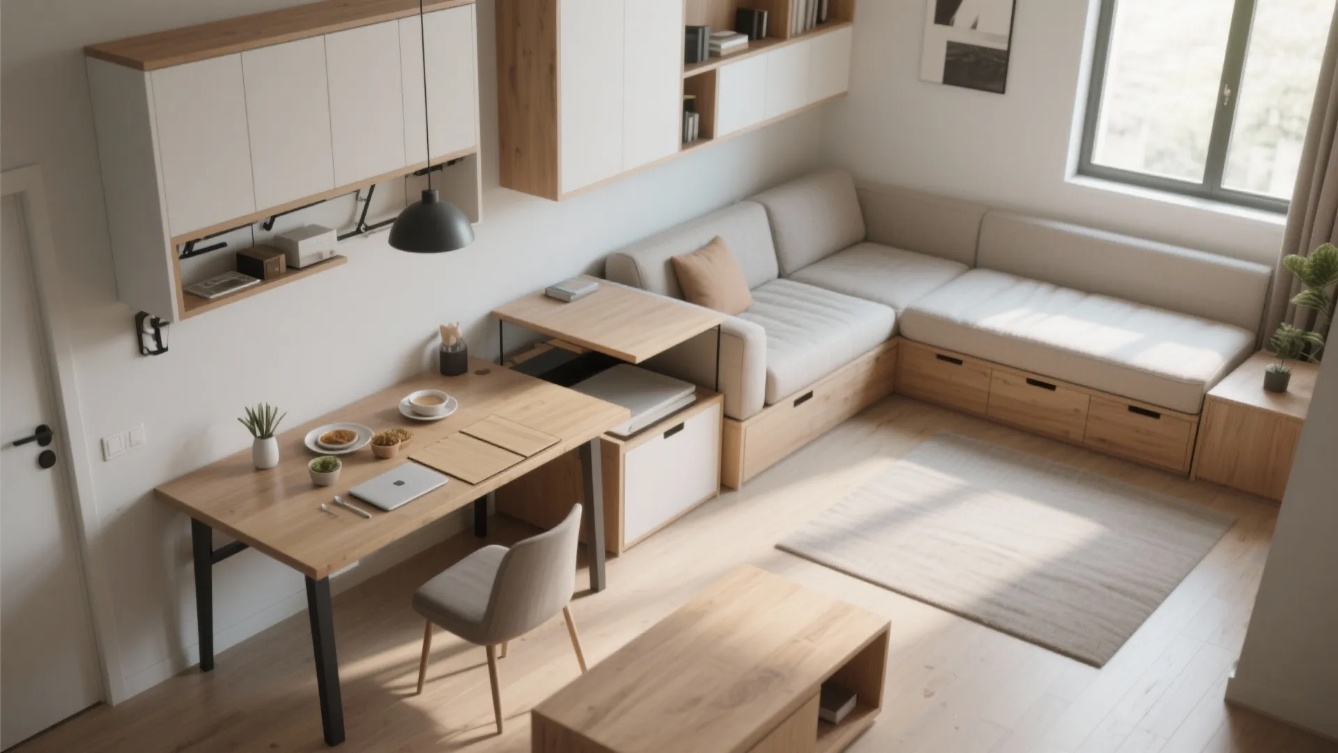 3. Multipurpose furniture and foldaways