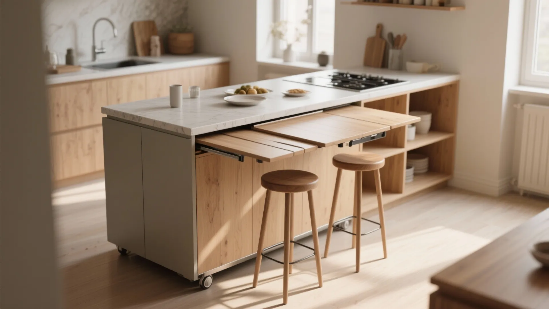 4. Multipurpose islands and foldaway surfaces