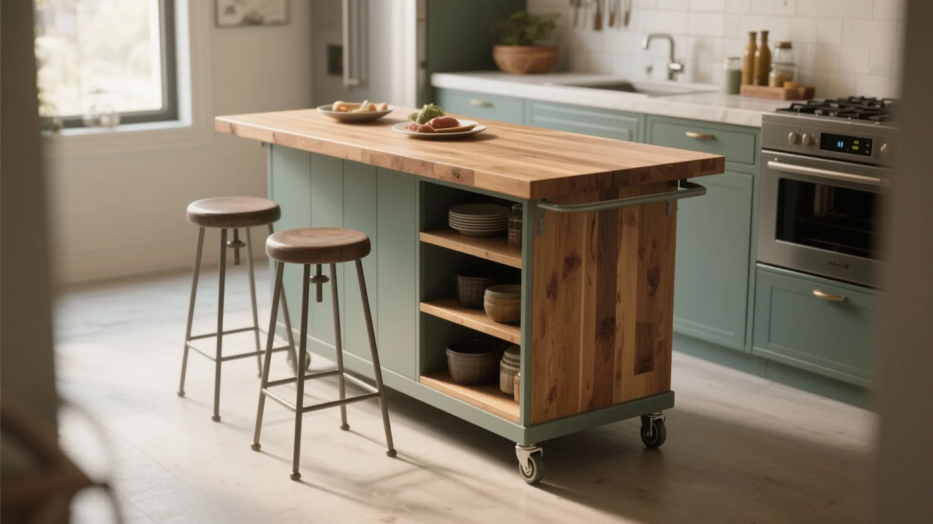 5. Multipurpose island with seating